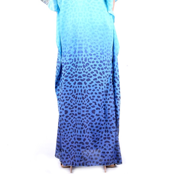 Ombre Kaftan-Animal Print Kaftan Leopard Print New - Picture 4 of 5